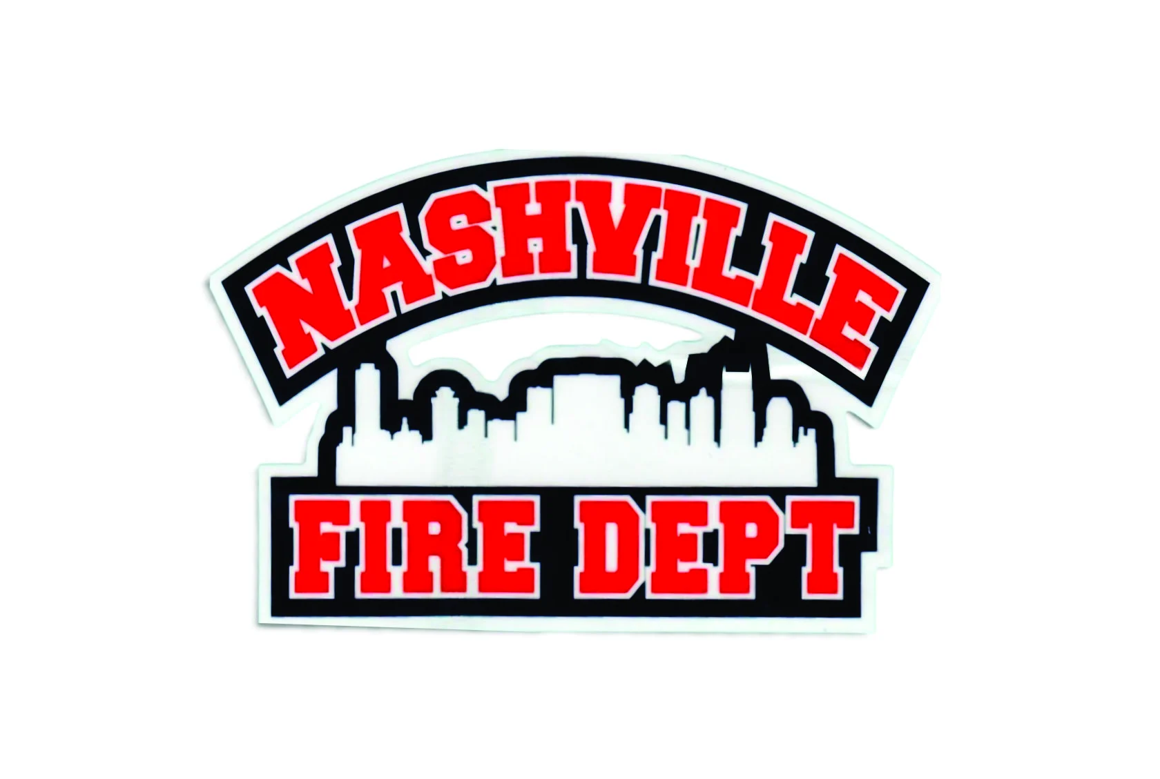 Nashville Fire Department White Skyline Decal