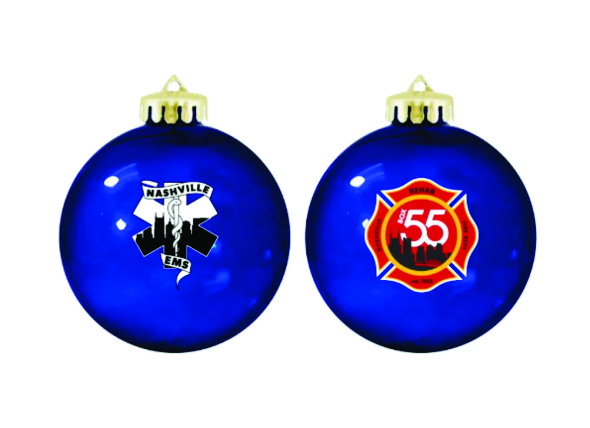 Box 55 Association Nashville Fire EMS Christmas Ornament