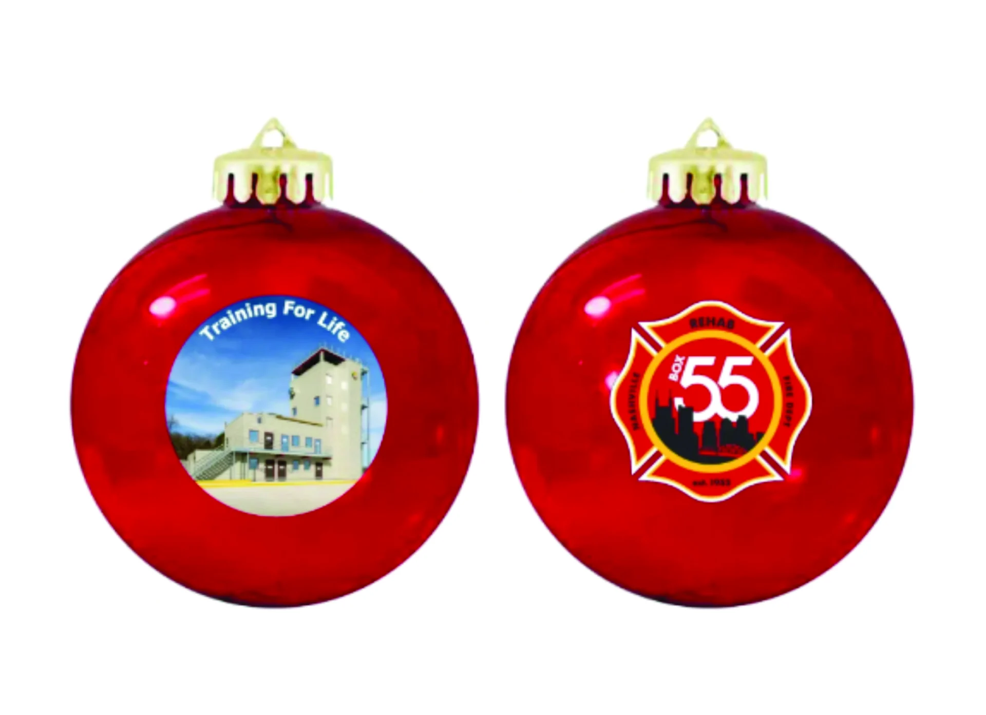 Box 55 Association Nashville Fire Department Training Tower Christmas Ornament