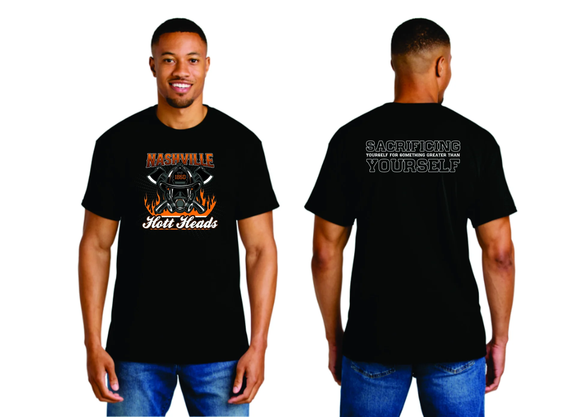 Box 55 Association Nashville Fire Hott Heads Short Sleeve T-Shirt